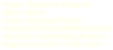 Project: TheVehicle Magazine
Client: Internal
Success: Developed hybrid magazine (CD/PocketGuide/Website) launched in partnership with one of largest music events in the world --